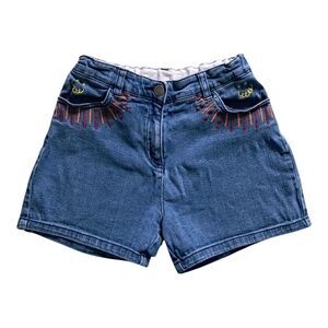 Stella McCartney Kids Jean Shorts Girls 12 Eddie Rainbow‎ Embroidered Designer